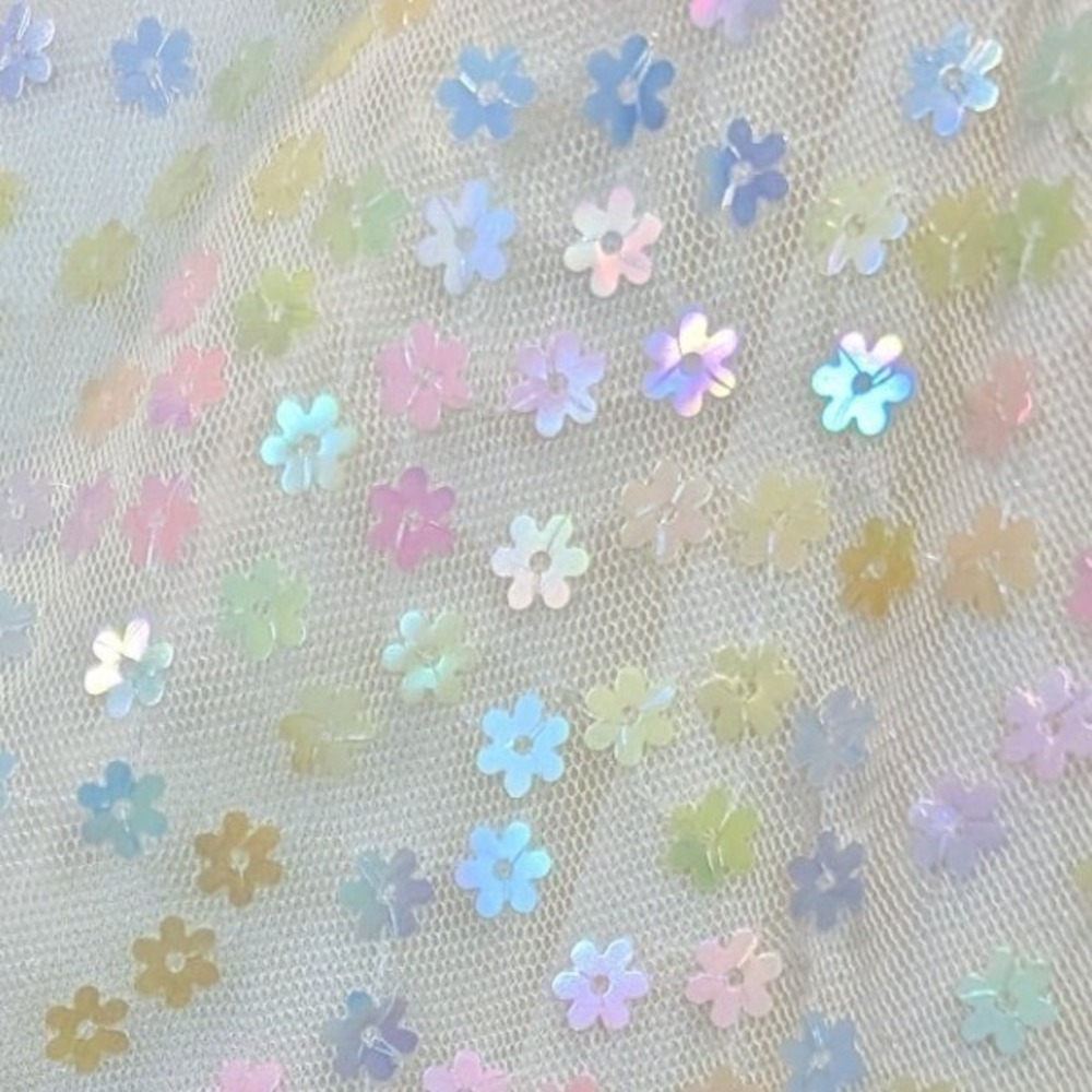 Altar'd State Floral Sequin Cream Mini Dress - Picture 5 of 10
